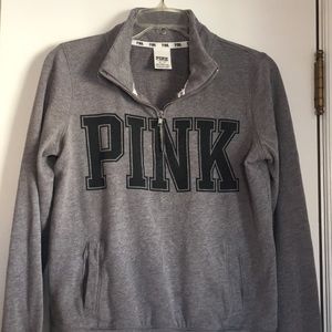 VS Pink gray halfzip